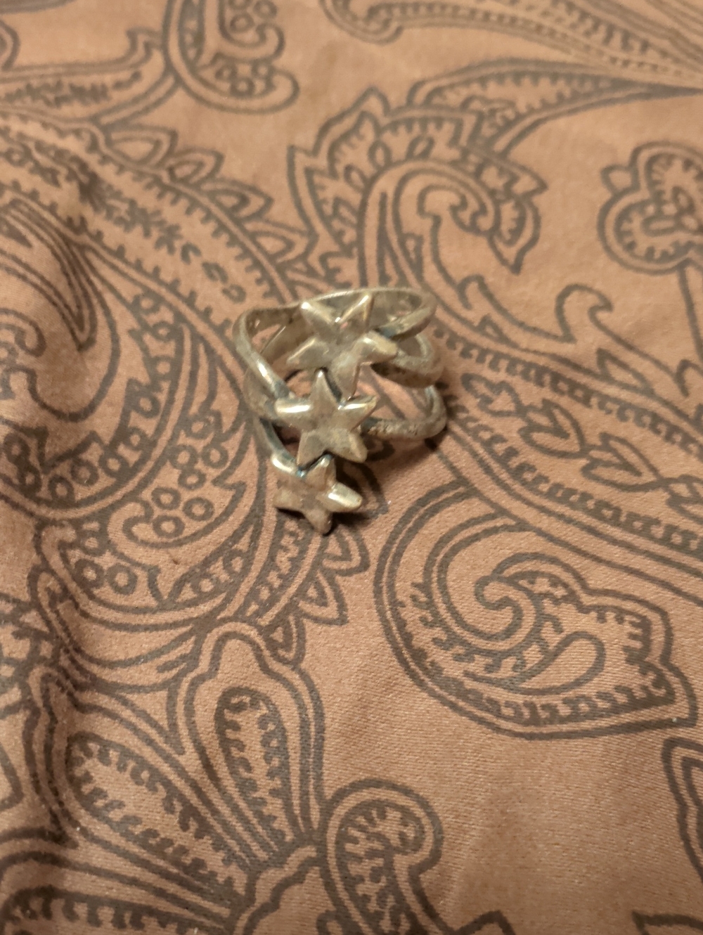 Stacked Star Silver Ring - Three Star Design